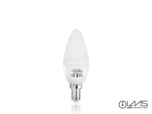 Λαμπτήρας Led LMS E14 3 Watt Candle Thermoplastic Θερμό Λευκό 05766