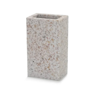 Ποτηροθήκη Με Σχέδιο Μωσαϊκό Λευκό/Μπεζ Polyresin