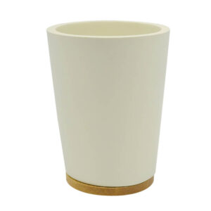 Ποτηροθήκη Μπεζ Polyester/Μπαμπού 7.4x7.4x9.5cm ANKOR