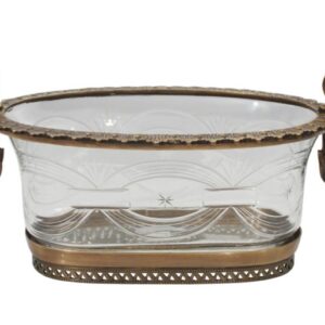 Κασπώ Μπρούτζινο-Γυάλινο PAPSHOP 30x14x21εκ. BC179 (Υλικό: Γυαλί, Χρώμα: Διάφανο ) - PAPADIMITRIOU INTERIOR PAPSHOP - BC179