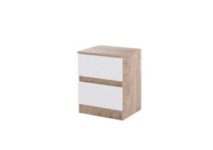 Κομοδίνο Σόνομα/Λευκό, 40x35x50, Modul 915, Genomax