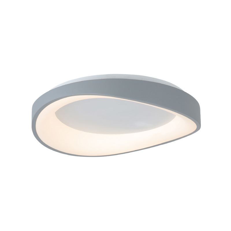 InLight Πλαφονιέρα Οροφής LED 72W 3CCT από γκρί μέταλλο και λευκό ακρυλικό 52x9cm (42033-Gray)