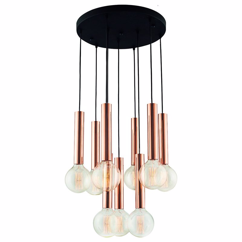 ARlight 9Φωτο Φωτιστικό Οροφής Μέταλλο Pdc 6445-9 Εxclusive Collection Μαύρο/Οξυντέ Ε27 60Χ120 0103320