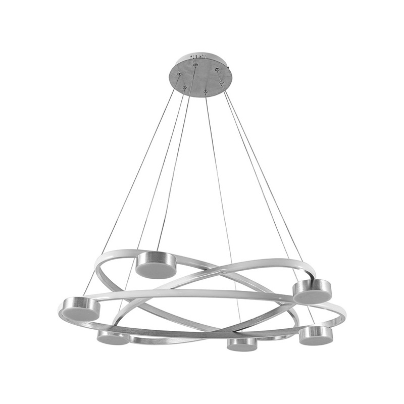 ArLight Κρεμαστό Φωτιστικό Οροφής PDC 684-80 SL Μεταλλικό/PVC Νίκελ Ματ 80x100cm LED Φυσικό Λευκό 0103476