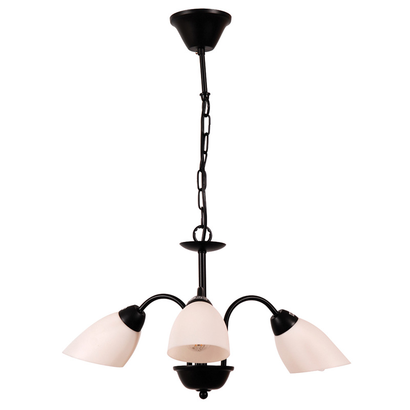 ArLight Κρεμαστό Φωτιστικό Οροφής PDC 50597/3 BK Τρίφωτο Μεταλλικό/Πλαστικό Μαύρο/Λευκό 59x70cm Ε14 0104310