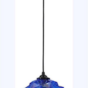 Heronia Κρεμαστό Φωτιστικό Οροφής Γυαλί GL-5020/25 Μαύρο/Μπλέ Ε27 25Χ105cm 02-0218