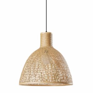 ArLight PDC 6825-50 Κρεμαστό Φωτιστικό Οροφής από Μπαμπού Φυσικό Διάτρητο Μονόφωτο Ε27 Φ50x125cm 0084619