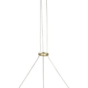 ArLight PDC 696-40 GDM Κρεμαστό Φωτιστικό Οροφής LED Φυσικό Λευκό με Χρυσό Ματ Στεφάνι Φ40x120cm 0104494