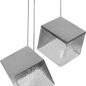 ArLight PDC 4021-3 CR Κρεμαστό Φωτιστικό Οροφής ''Κύβοι'' Τρίφωτο Μεταλλικό με Διάφανα Γυαλιά G9 Φ36.5x100cm 0104496