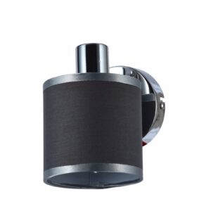 ArLight WLC 5216-1 SL Σπότ Τοίχου Νίκελ με Γκρι Υφασμάτινο Καπέλο Μονόφωτο Ε14 Φ10x14x15cm 0304191