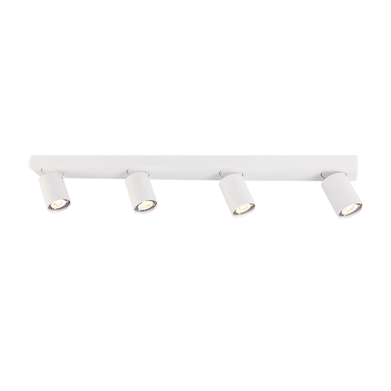 ACA 4Φωτο Σποτ Αλουμίνιο 'Elitis' Λευκό GU10 76Χ11cm RA304S76WH