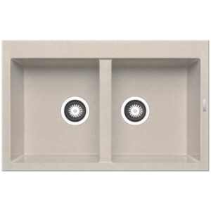 Ένθετος Νεροχύτης, Alazia 2B Dark Beige, 79x50cm, Pyramis