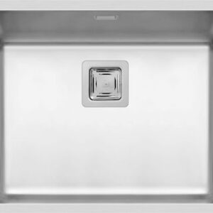 Ισόπεδος Νεροχύτης, Lume 1B Inox Σατινέ, 50x40cm, Pyramis