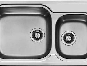 Ένθετος Νεροχύτης, Amaltιa Plus 2B Inox Σατινέ Inox, 86x50cm, Pyramis